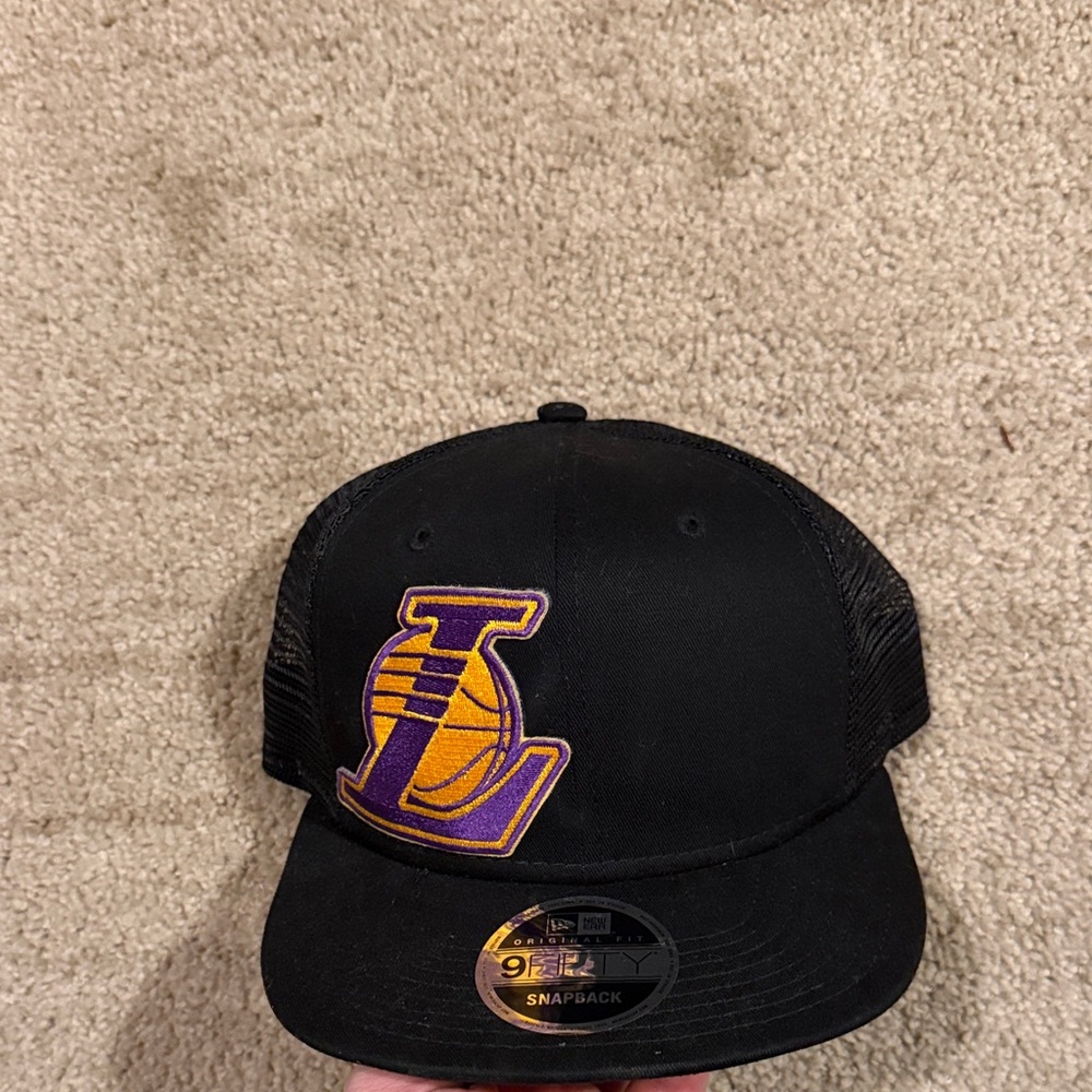 9fifty Lakers Black Snapback Hat